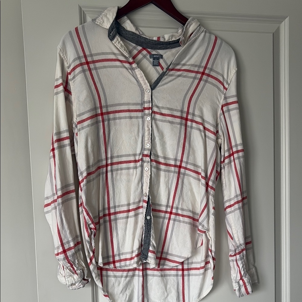 Plaid Button-Up Shirt